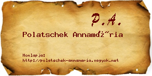 Polatschek Annamária névjegykártya